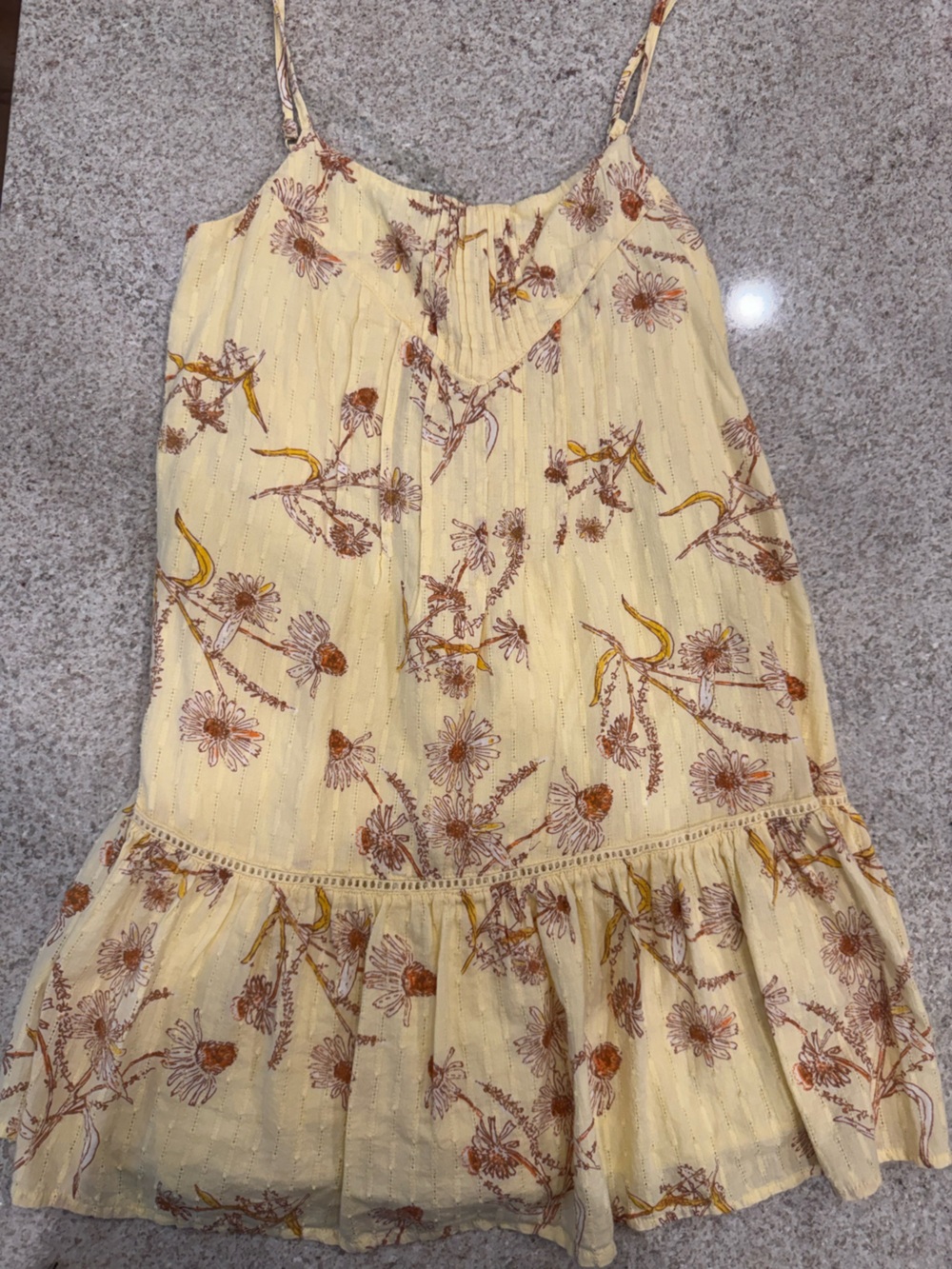 Urban Outfitters Yellow Floral Slip Dress